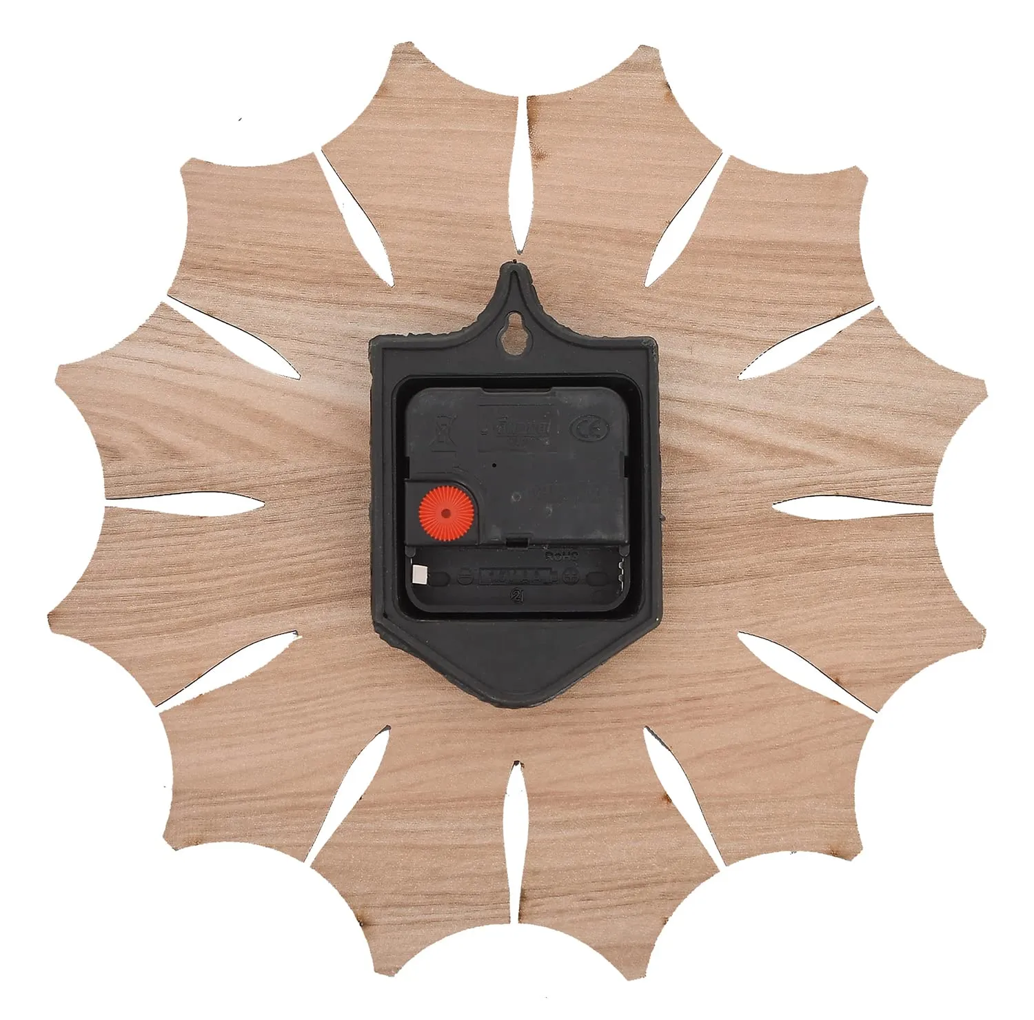 Kuber Industries Designer 10" Wooden Wall Clock for Home/Kitchen/Office (Brown), Standard, (49KM0486)