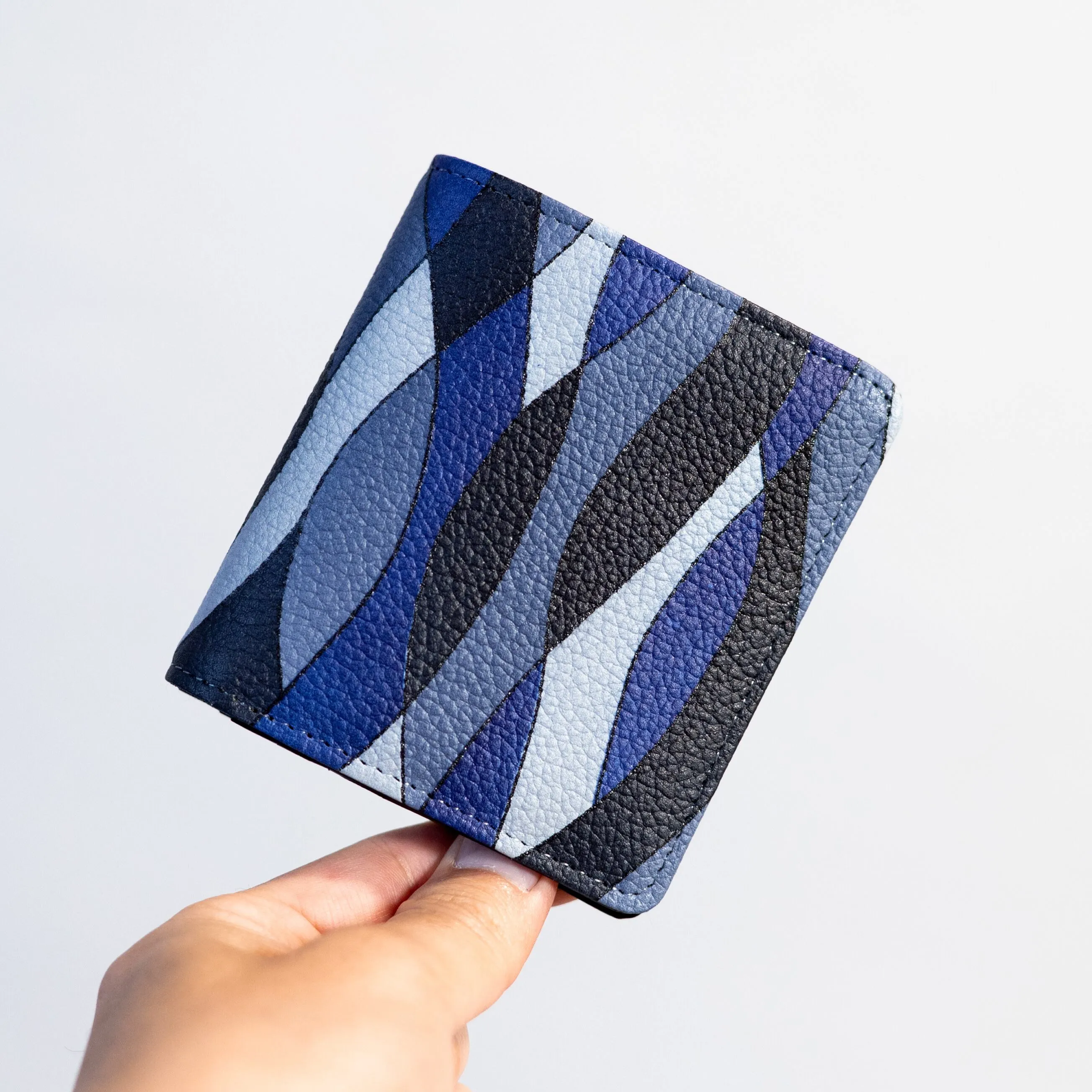 Kyo-Yuzen Leather Fold Wallet - 002