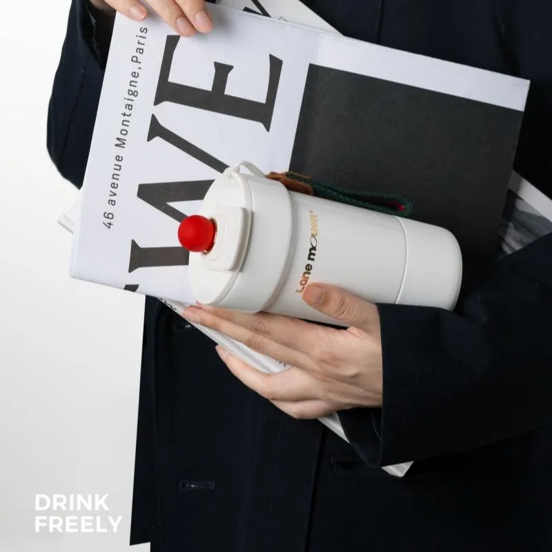 LANE MOUEN Portable Stainless Steel Leak-Proof Coffee Cup 500ml