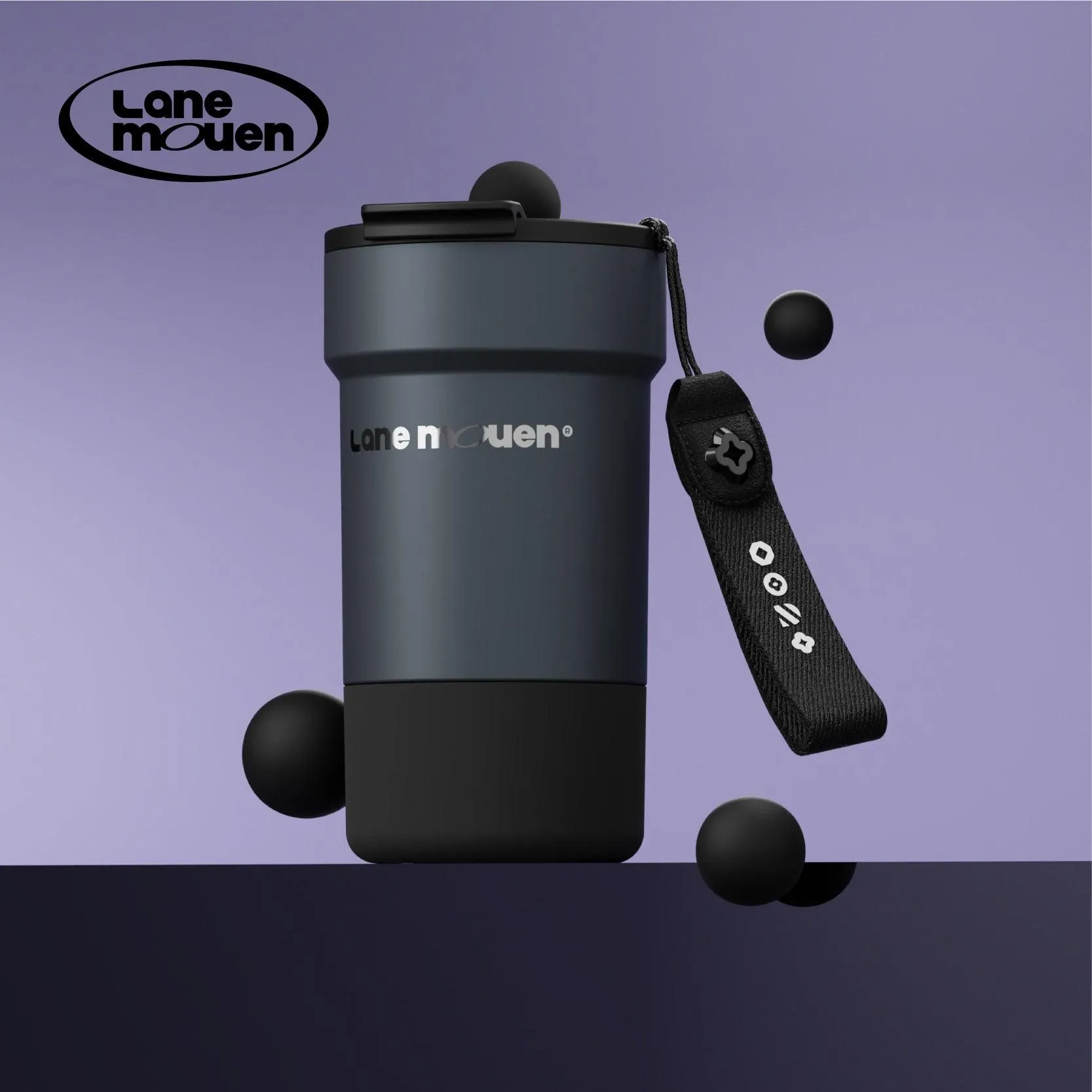 LANE MOUEN Portable Stainless Steel Leak-Proof Coffee Cup 500ml
