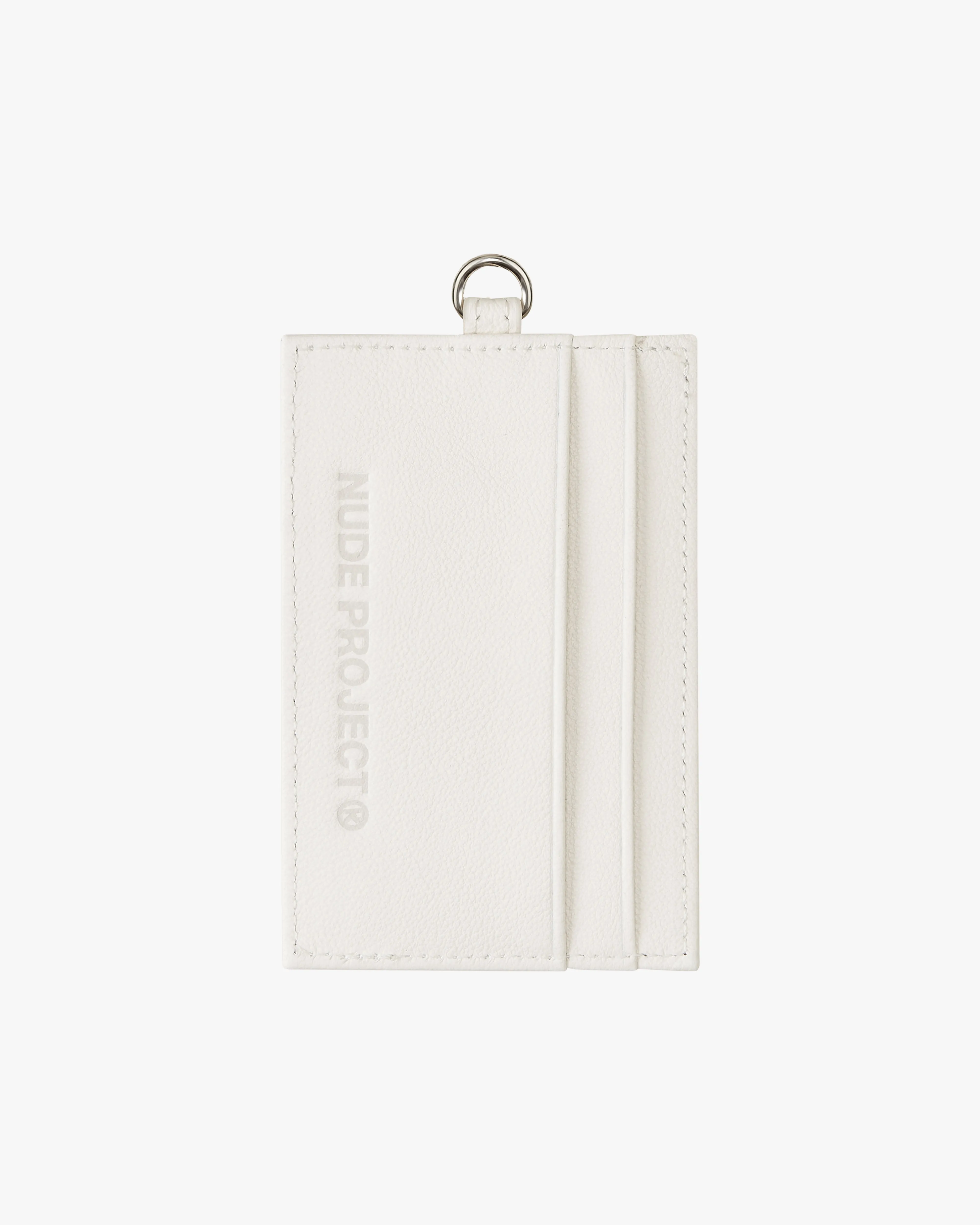 LEATHER CARDHOLDER OFF-WHITE