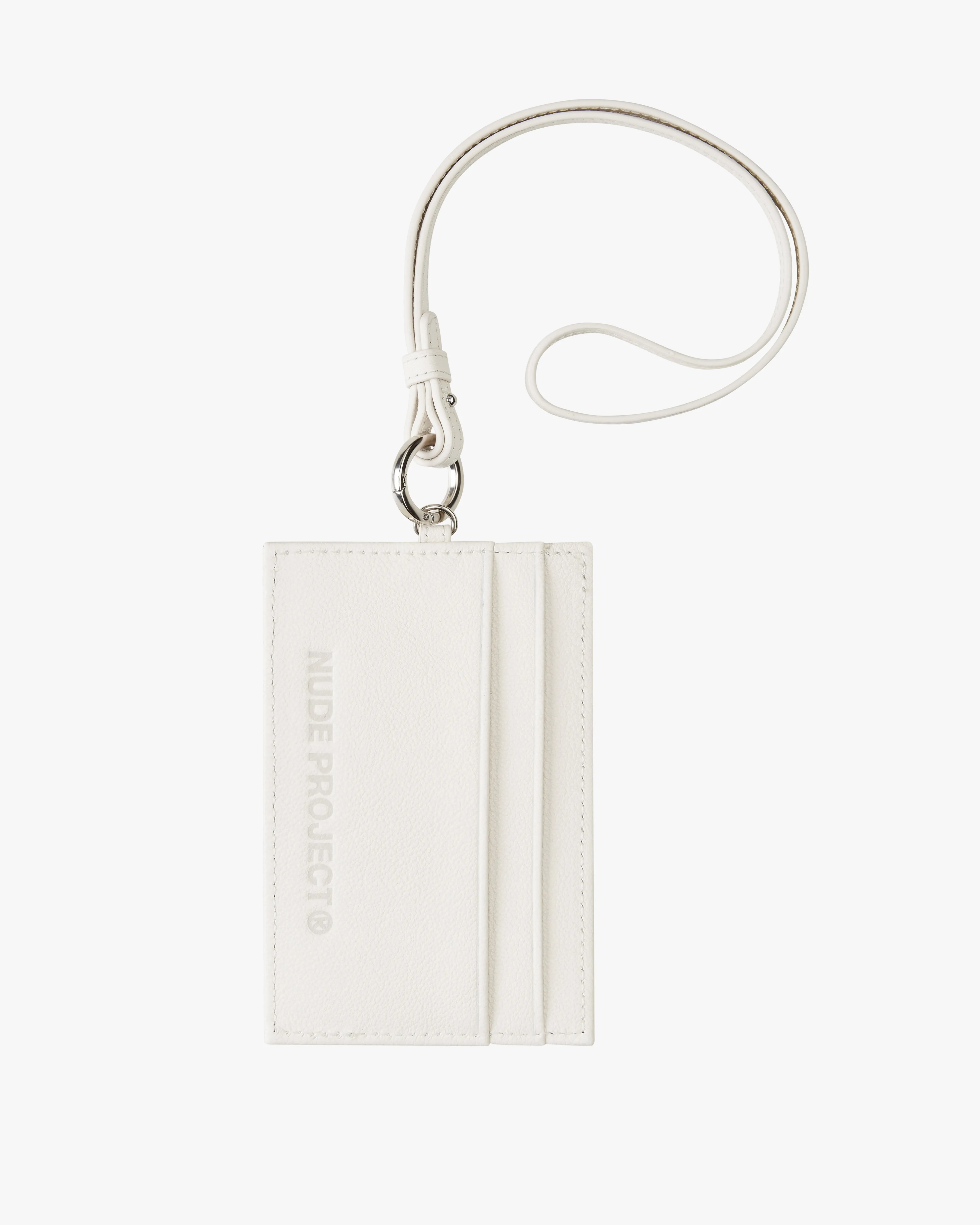 LEATHER CARDHOLDER OFF-WHITE
