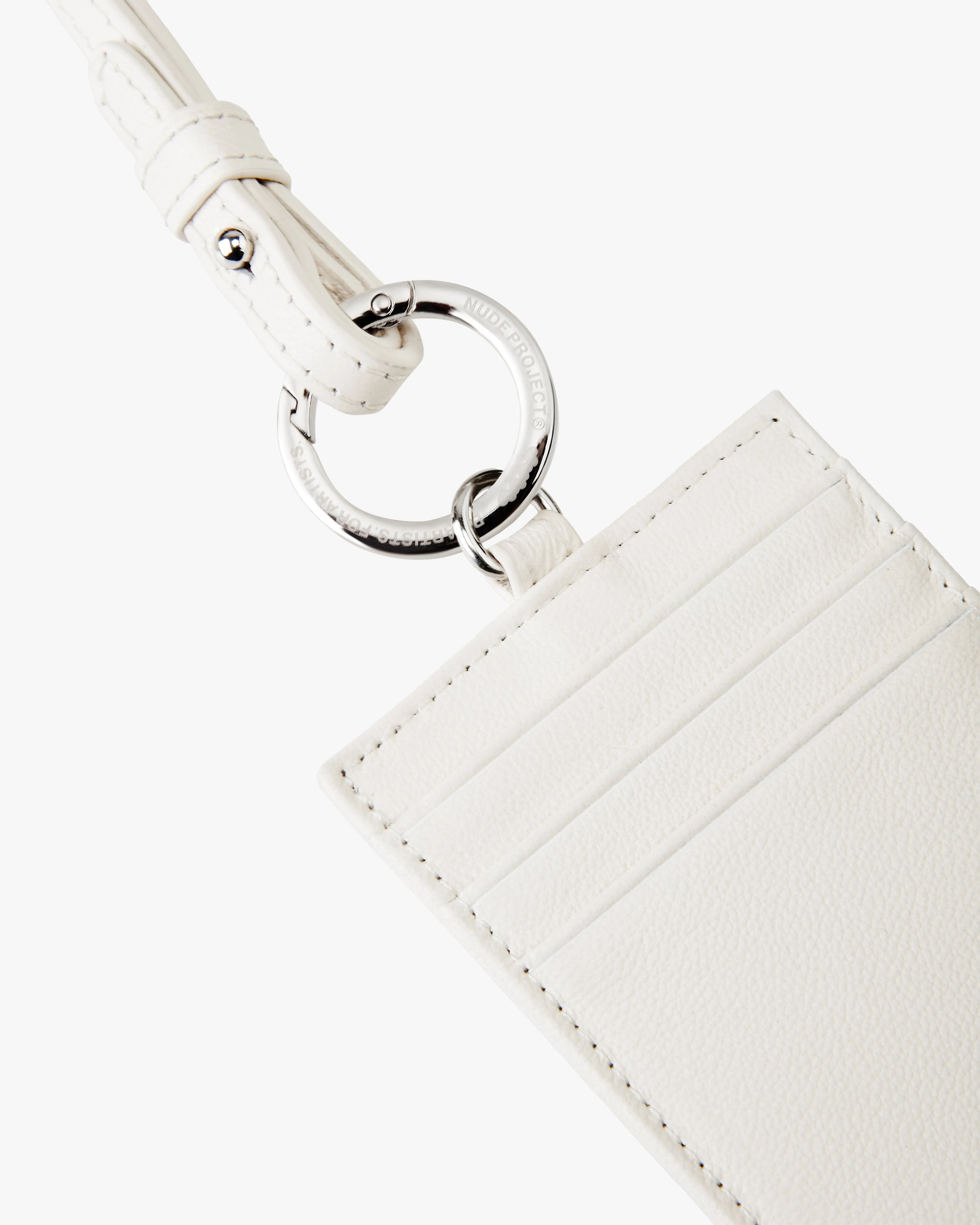 LEATHER CARDHOLDER OFF-WHITE