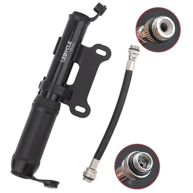 Lebycle 100PSI High-Pressure Hand mini Aluminum Alloy Mini Bike Pump For FV/AV valve
