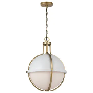 LINCOLN 1 LIGHT LG PEND WHITE
