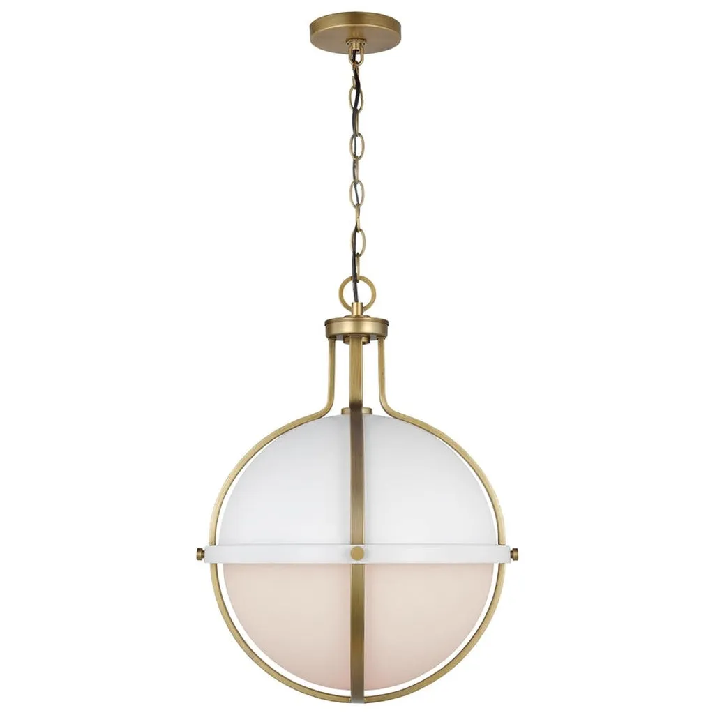 LINCOLN 1 LIGHT LG PEND WHITE