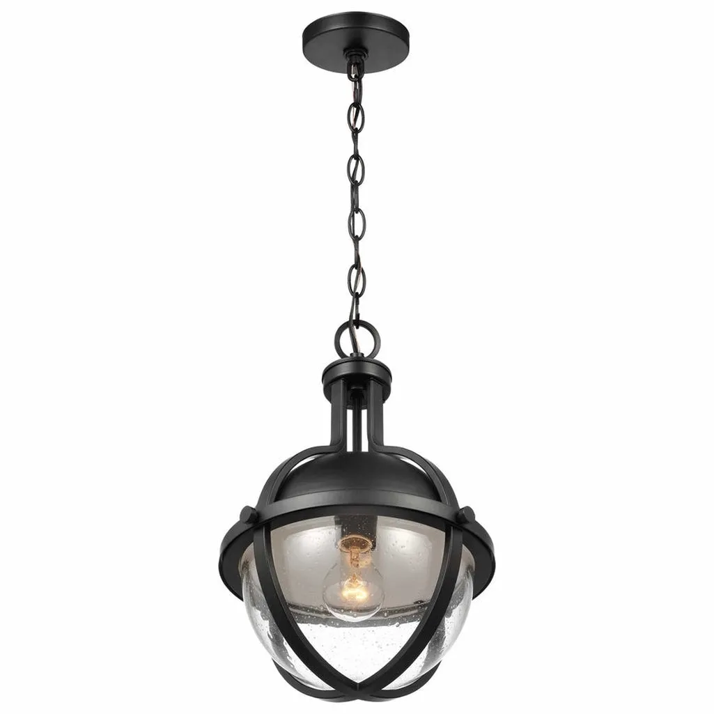 LINCOLN 1 LIGHT MED PEND MATTE BLACK