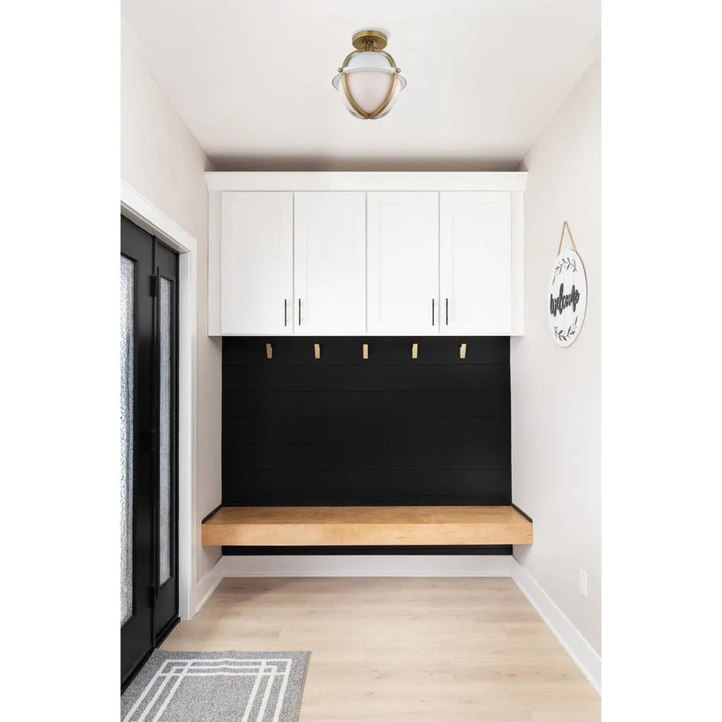 LINCOLN 1 LIGHT SEMI FLUSH WHITE