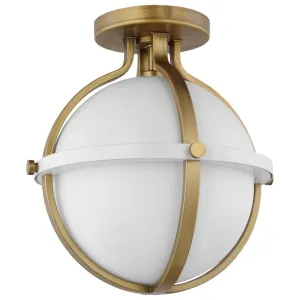 LINCOLN 1 LIGHT SEMI FLUSH WHITE