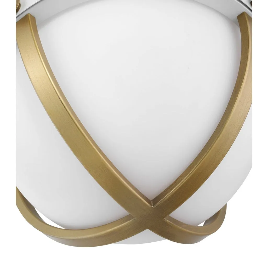 LINCOLN 1 LIGHT SEMI FLUSH WHITE