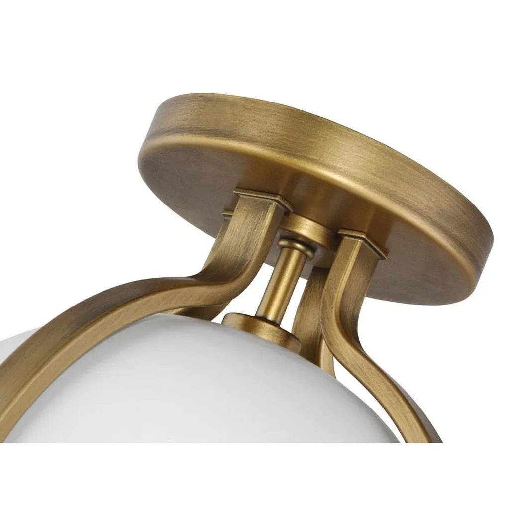 LINCOLN 1 LIGHT SEMI FLUSH WHITE