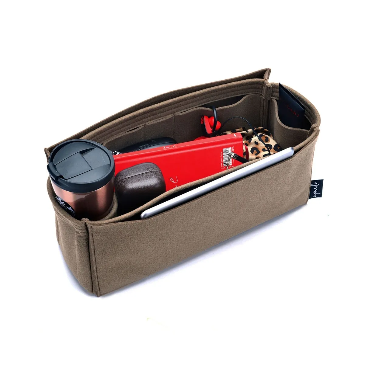 Longchamp Le Foulonné, Le Pliage, Pénélope Bag Models Organizer Insert, Bag Organizer with Laptop Compartment and Pen Holder