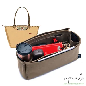 Longchamp Le Foulonné, Le Pliage, Pénélope Bag Models Organizer Insert, Bag Organizer with Laptop Compartment and Pen Holder
