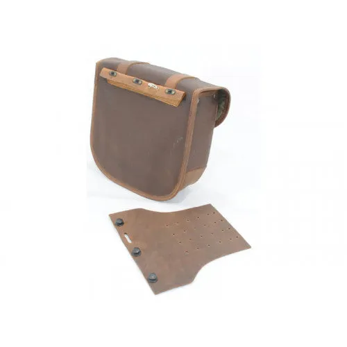 Longride Waxed Canvas LOX Saddlebag Brown - 8 Liters