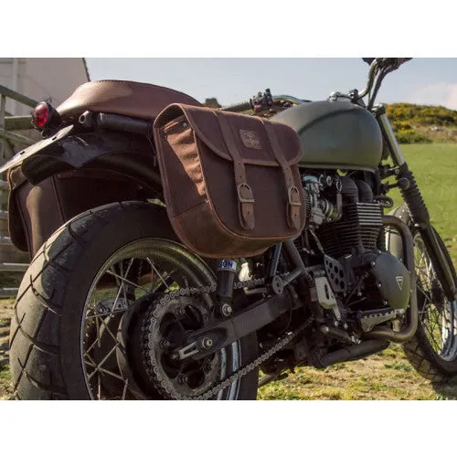 Longride Waxed Canvas LOX Saddlebag Brown - 8 Liters