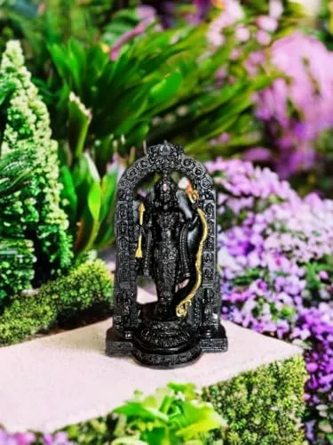 Lord Ram Lalla Idol Premium Small Resin Murti for Home Decoration & Pooja also Exact Replica of Ram Lalla Statue in Ayodhya Ram Mandir - Tanish Handicrafts