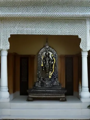 Lord Ram Lalla Idol Premium Small Resin Murti for Home Decoration & Pooja also Exact Replica of Ram Lalla Statue in Ayodhya Ram Mandir - Tanish Handicrafts