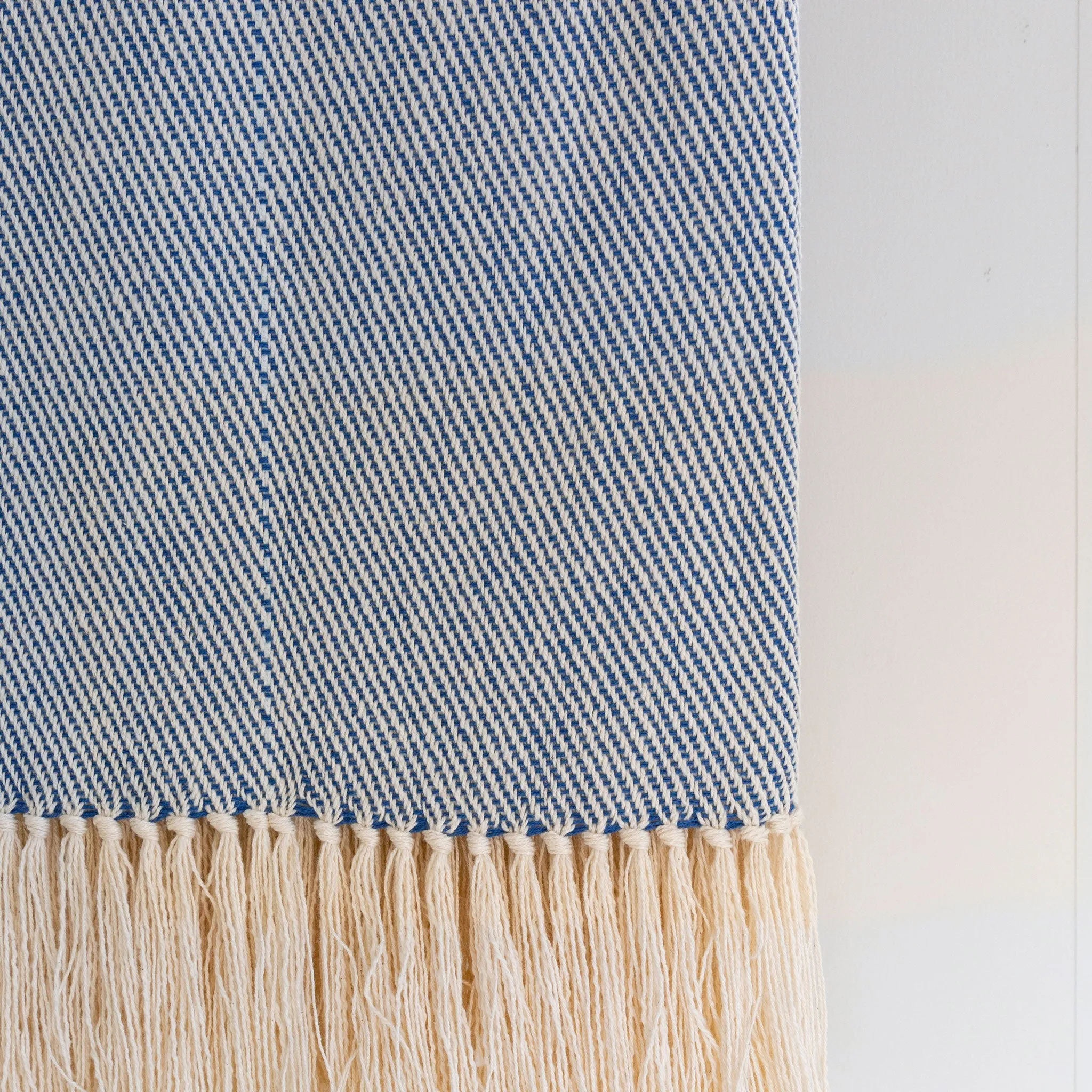 Mariner Blue Handwoven Cotton Throw