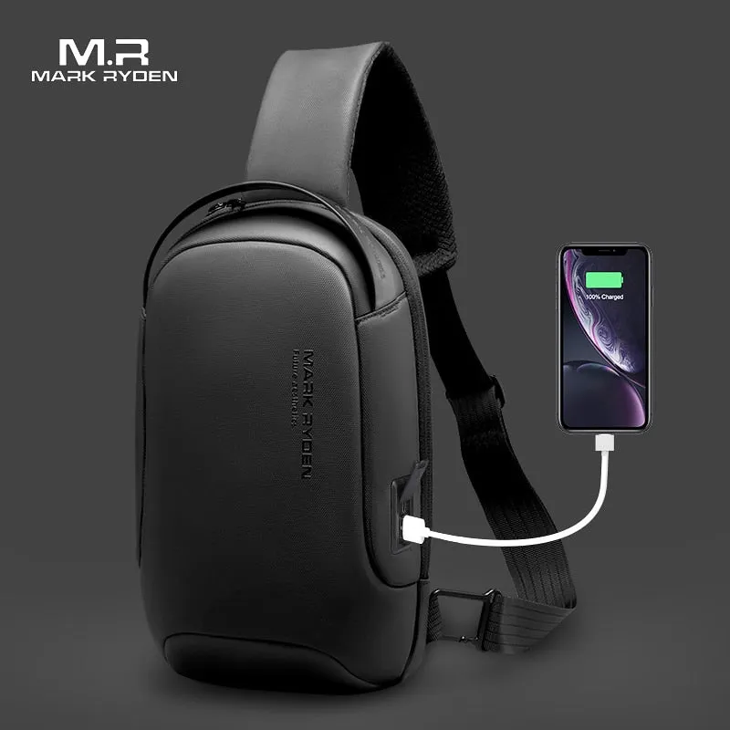Mark Ryden MR-7510 Compact Crossbody Shoulder Bag Waterproof USB Charging