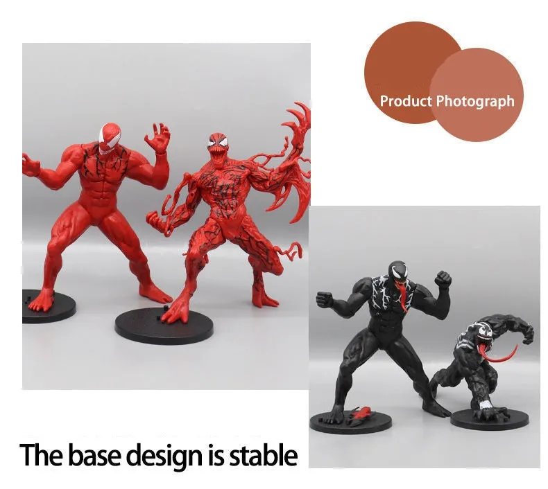 Marvel Avengers Venom Carnage PVC Action Figure Legends Series 4 Pcs Set | 20cm |