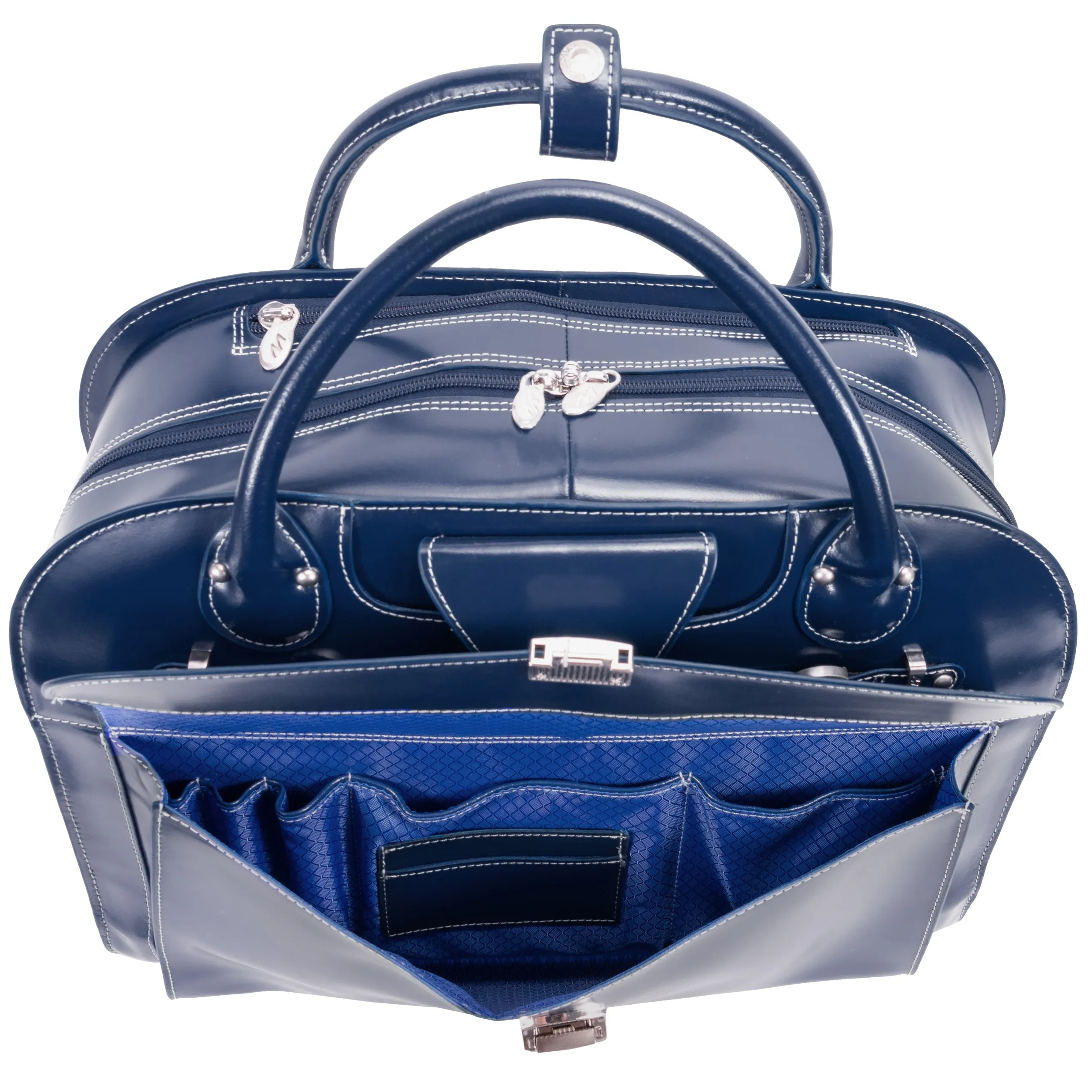 McKlein EDGEBROOK 15" Leather  Wheeled Ladies' Laptop Briefcase