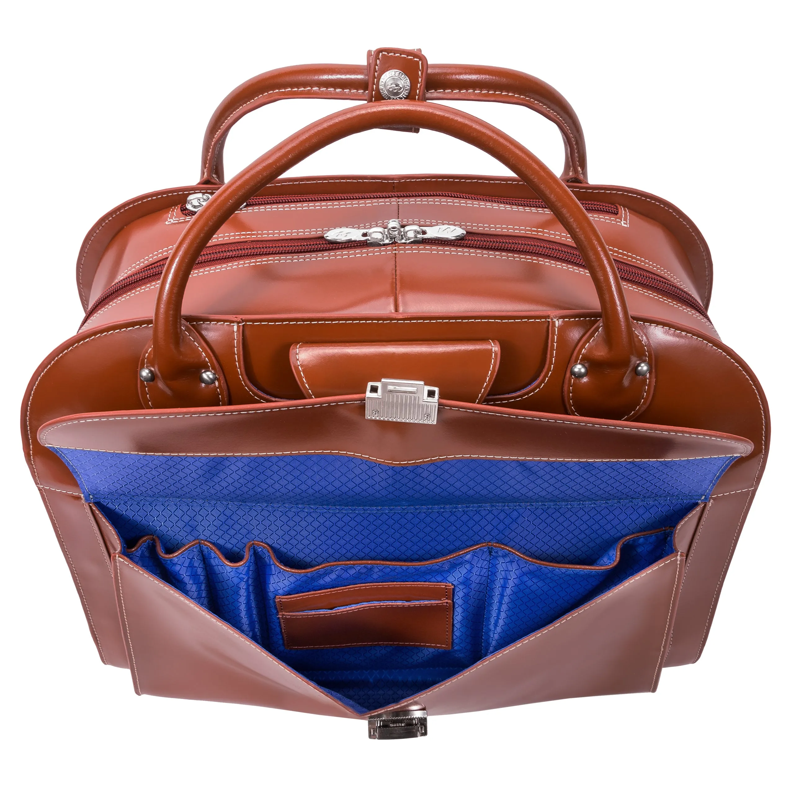 McKlein EDGEBROOK 15" Leather  Wheeled Ladies' Laptop Briefcase