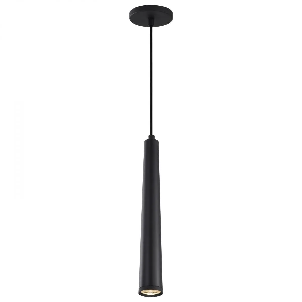 Melrose 16" LED Pendant Light, Matte Black Finish