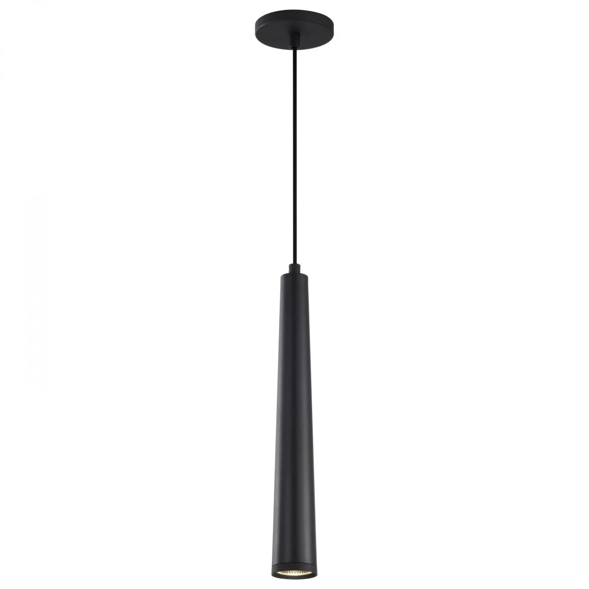 Melrose 16" LED Pendant Light, Matte Black Finish