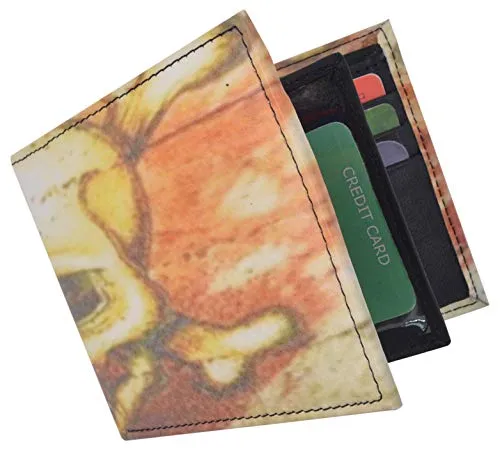 Mens Bifold Wallet Picture Skull Logo with printed gift box