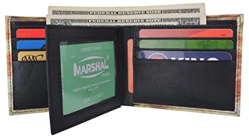 Mens Bifold Wallet Picture Skull Logo with printed gift box