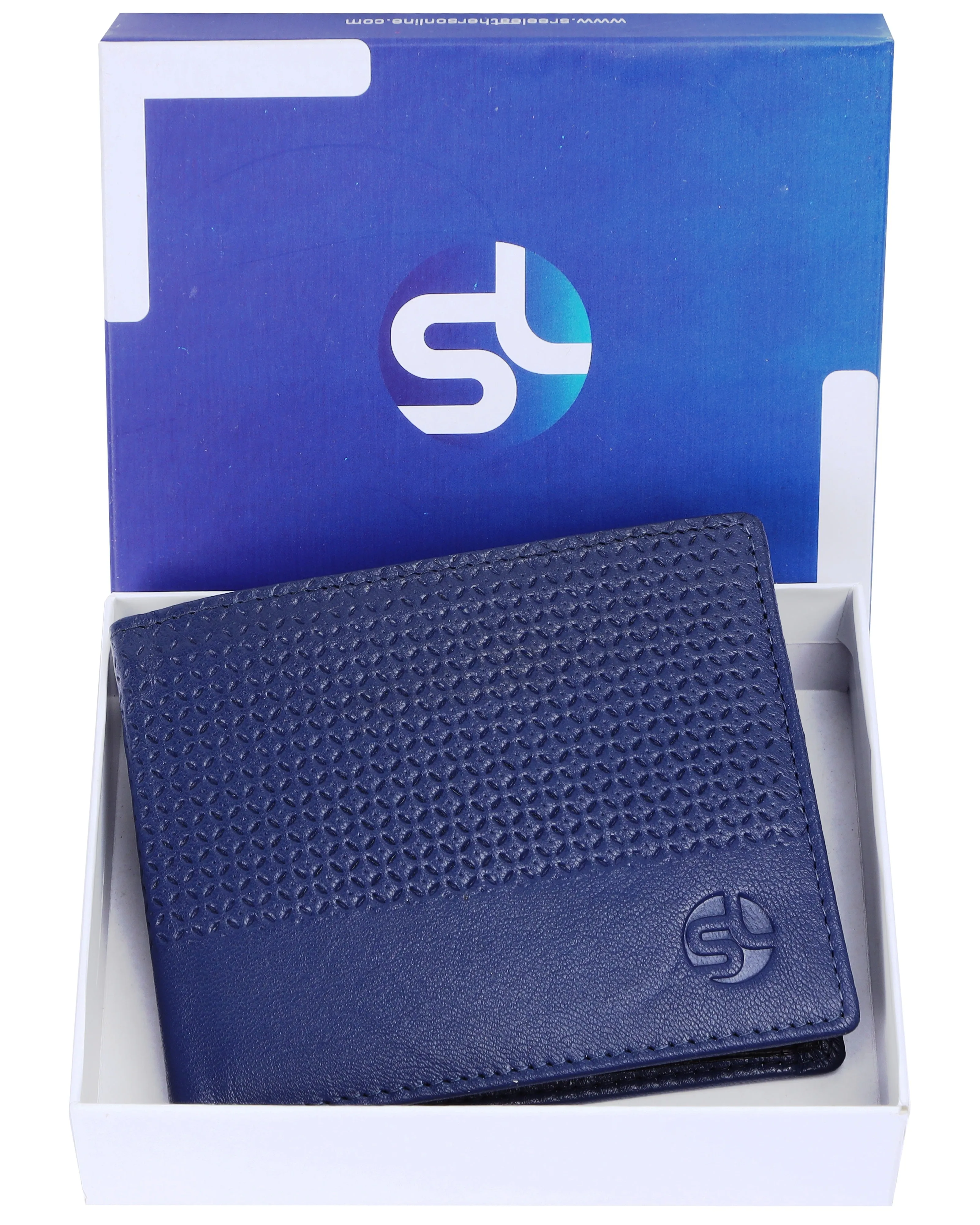 MENS LEATHER WALLET (RFID) 93705 (BLUE)