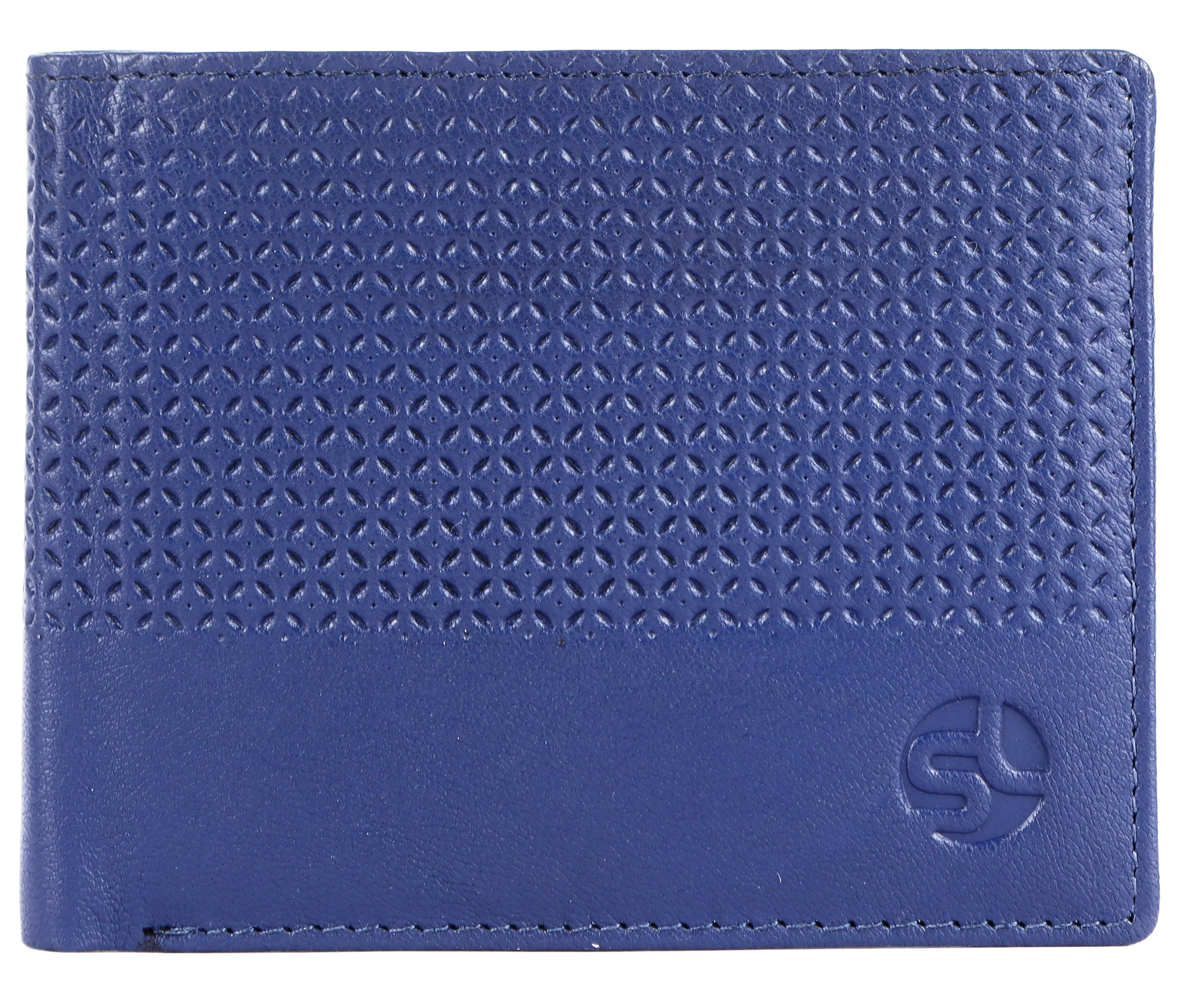 MENS LEATHER WALLET (RFID) 93705 (BLUE)