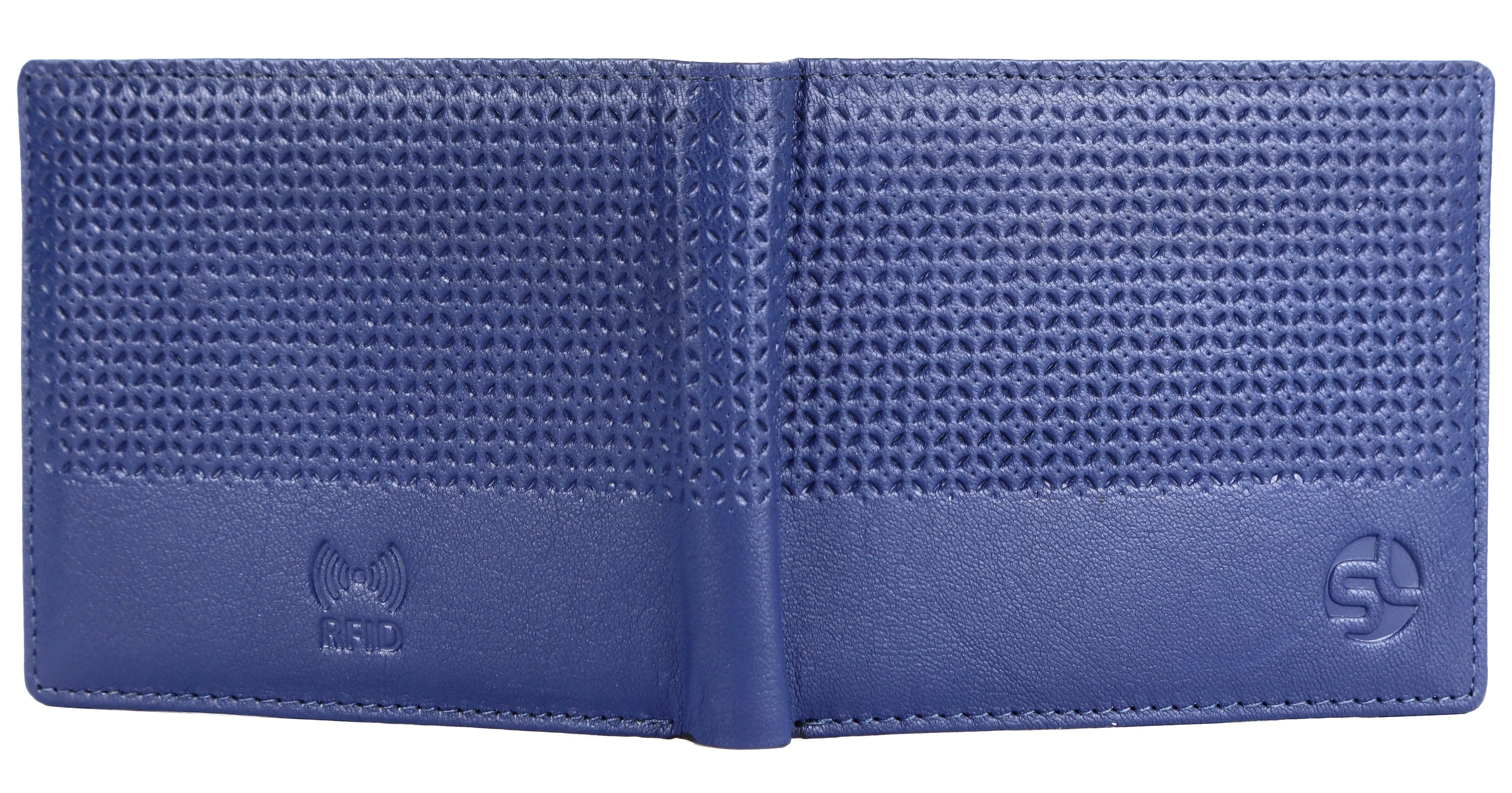 MENS LEATHER WALLET (RFID) 93705 (BLUE)