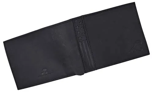 Mens Wallet RFID Genuine Leather Bifold Wallets For Men USA Stars & Stripes Design