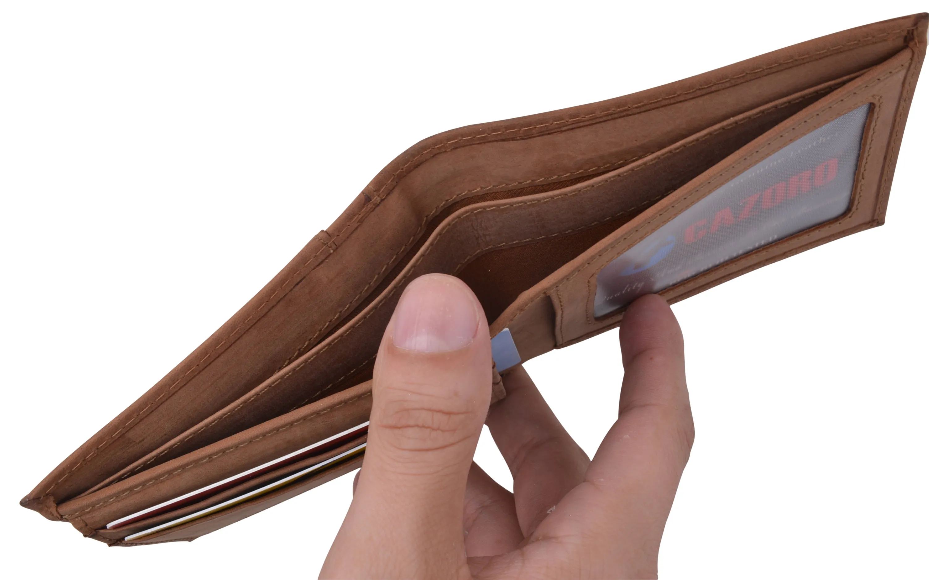 Mens Wallet RFID Genuine Leather Bifold Wallets For Men USA Stars & Stripes Design