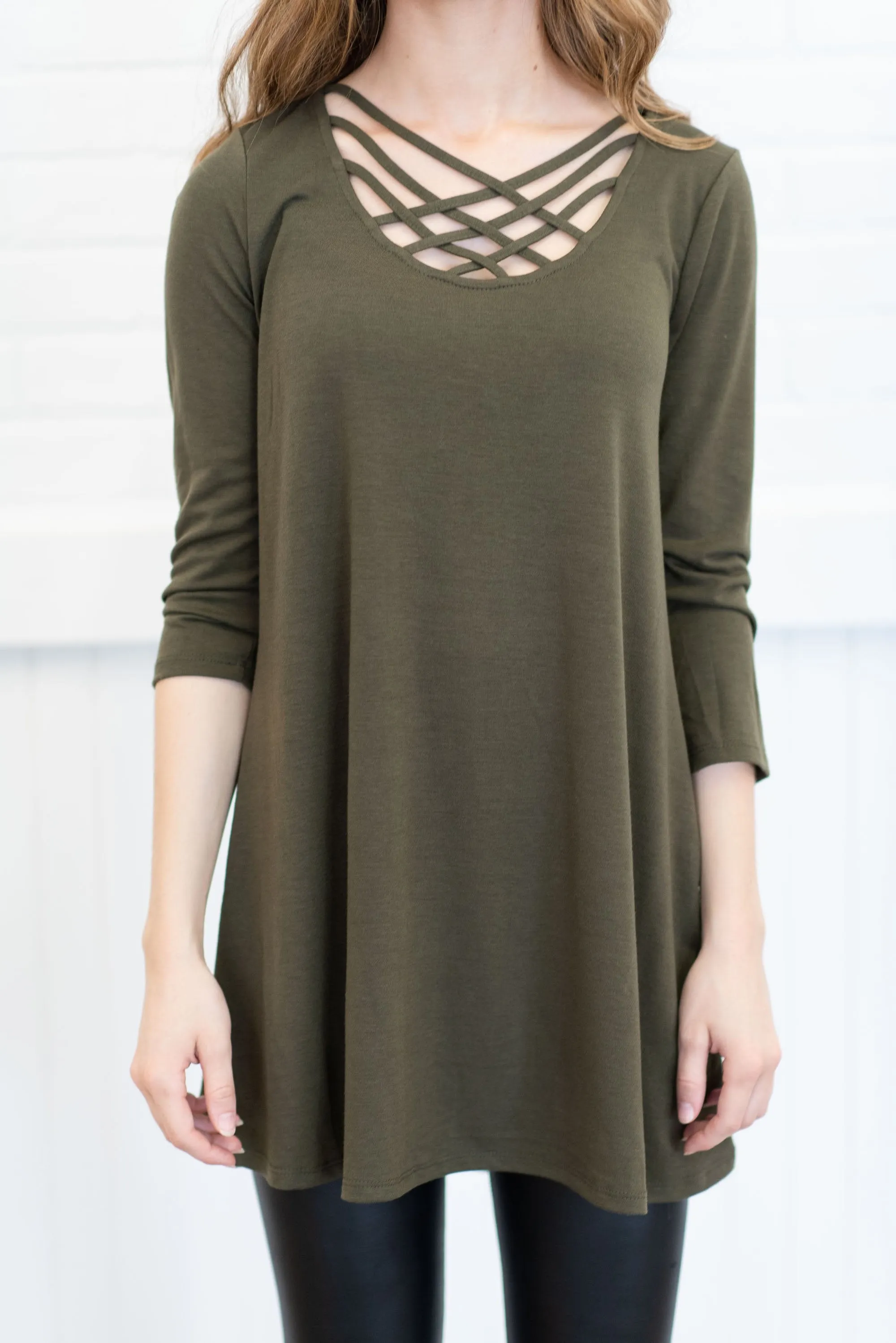 Mind The Details Top, Dark Olive