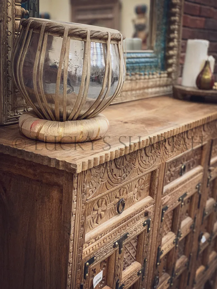 Mixed Carved sideboard with iron details