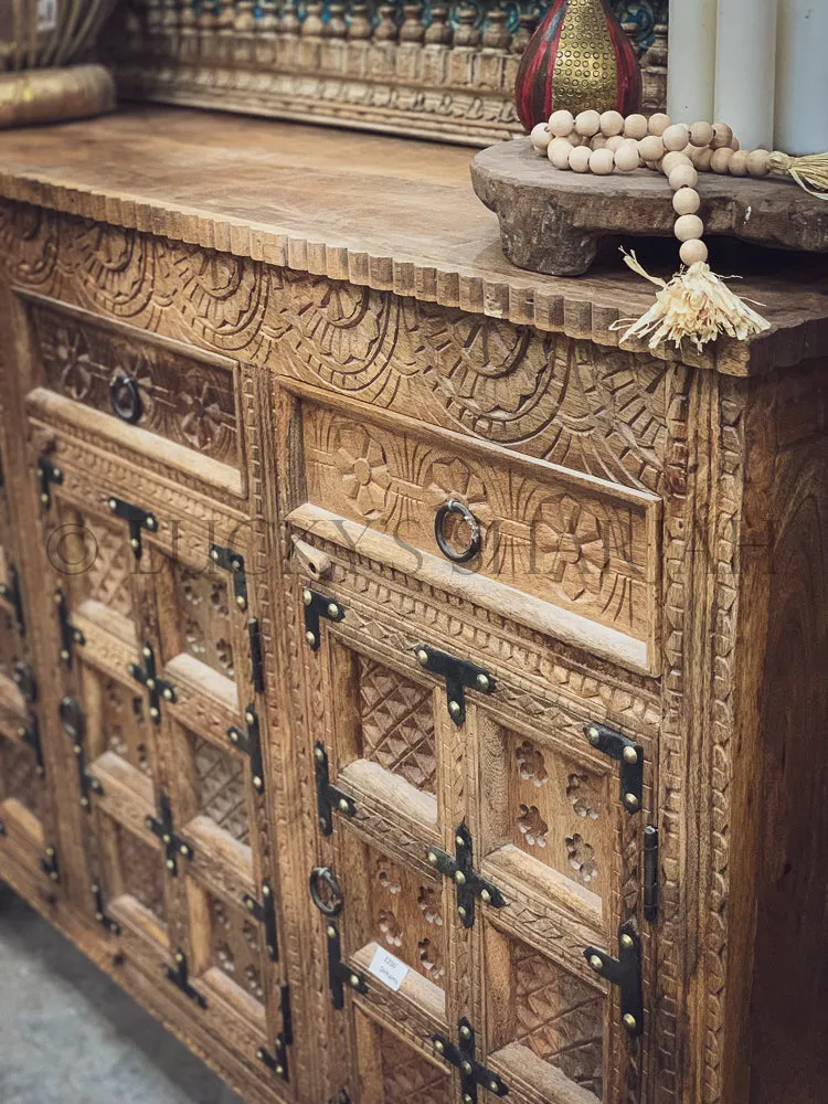 Mixed Carved sideboard with iron details