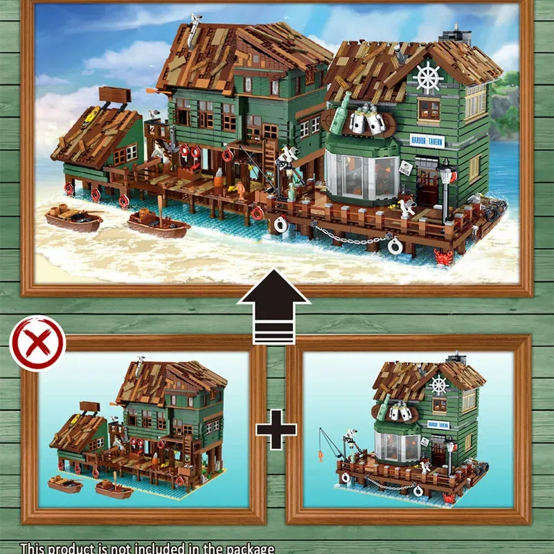 MOC City Street Expert Old Harbor Tavern Bricks Toy 30108