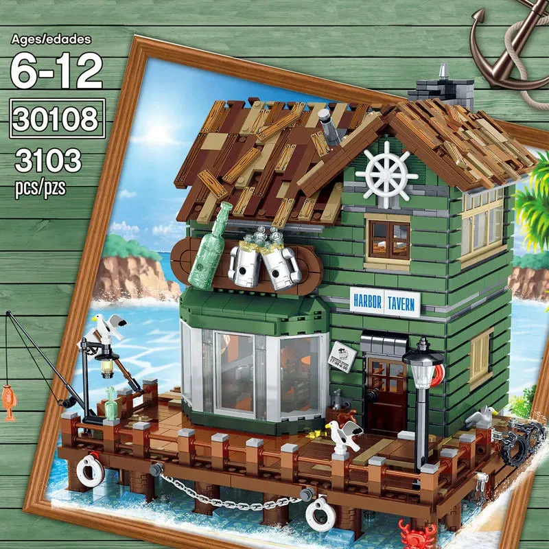 MOC City Street Expert Old Harbor Tavern Bricks Toy 30108