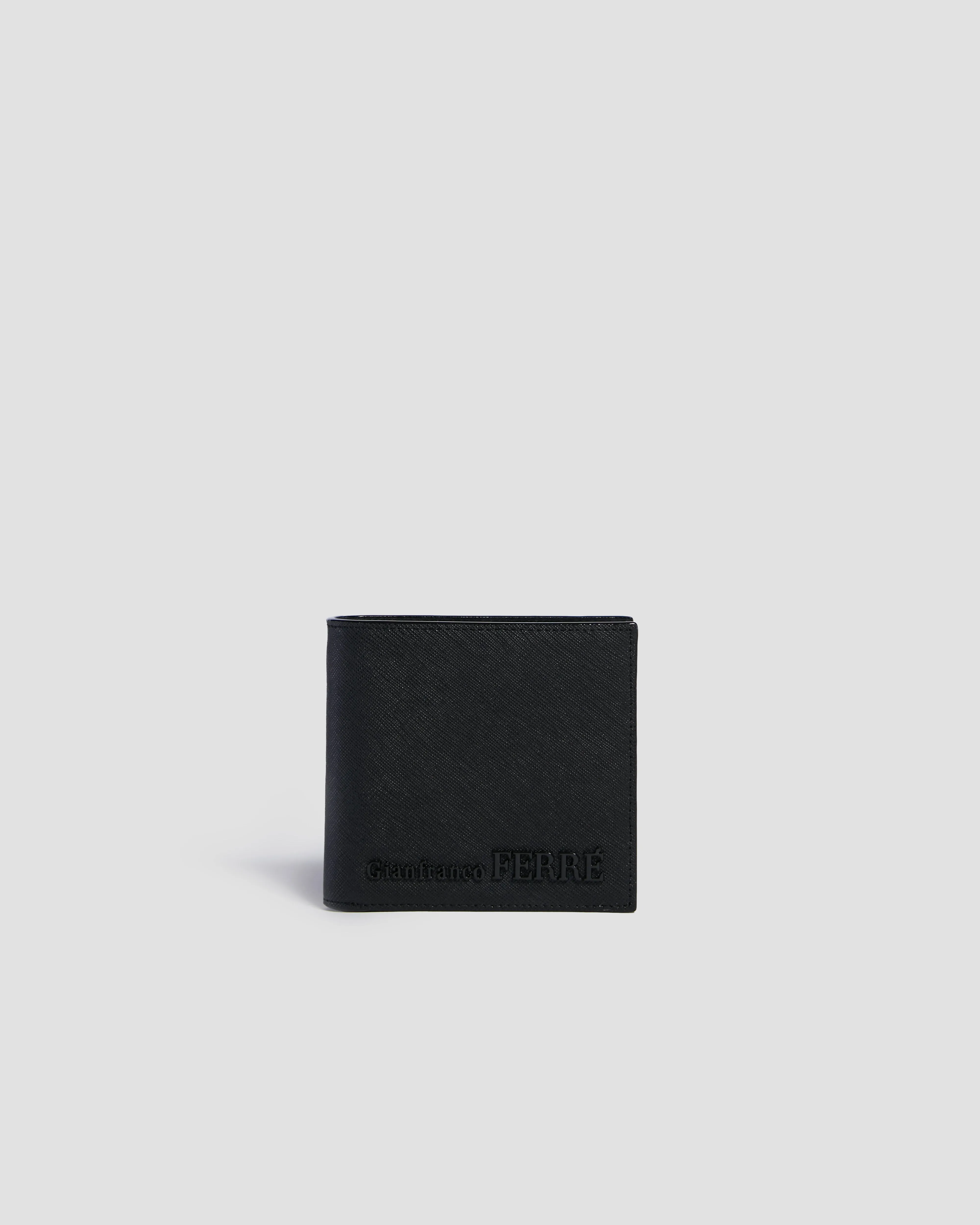 Monochrome Textured Bifold Wallet - Eight Slots