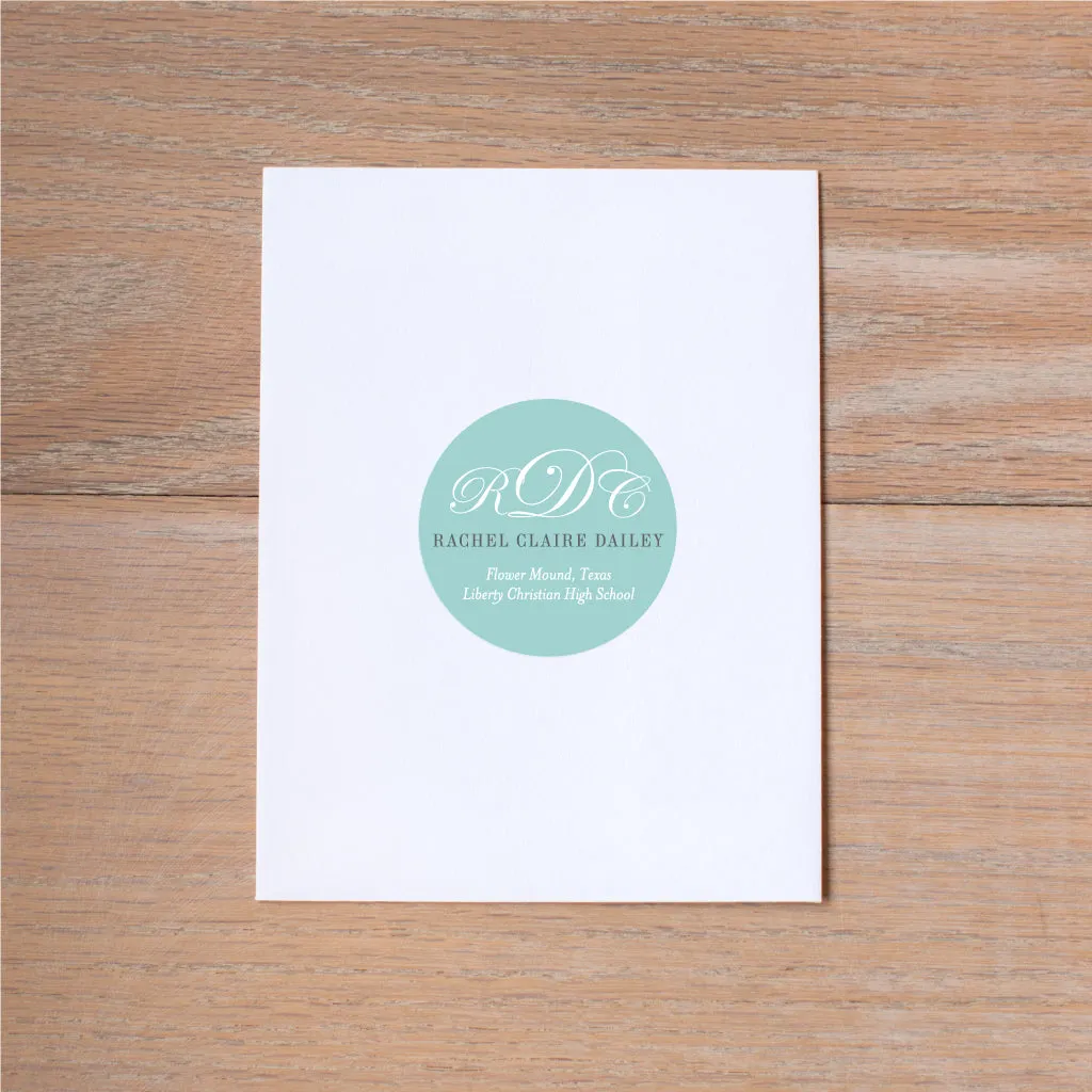 Monogram Block Personal Stickers
