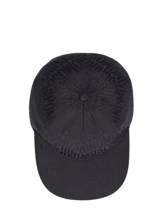 Moschino   Moschino logo jacquard nylon cap 