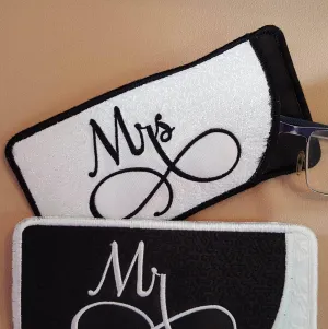 Mr and Mrs Eyeglass Cases Matching Monogram