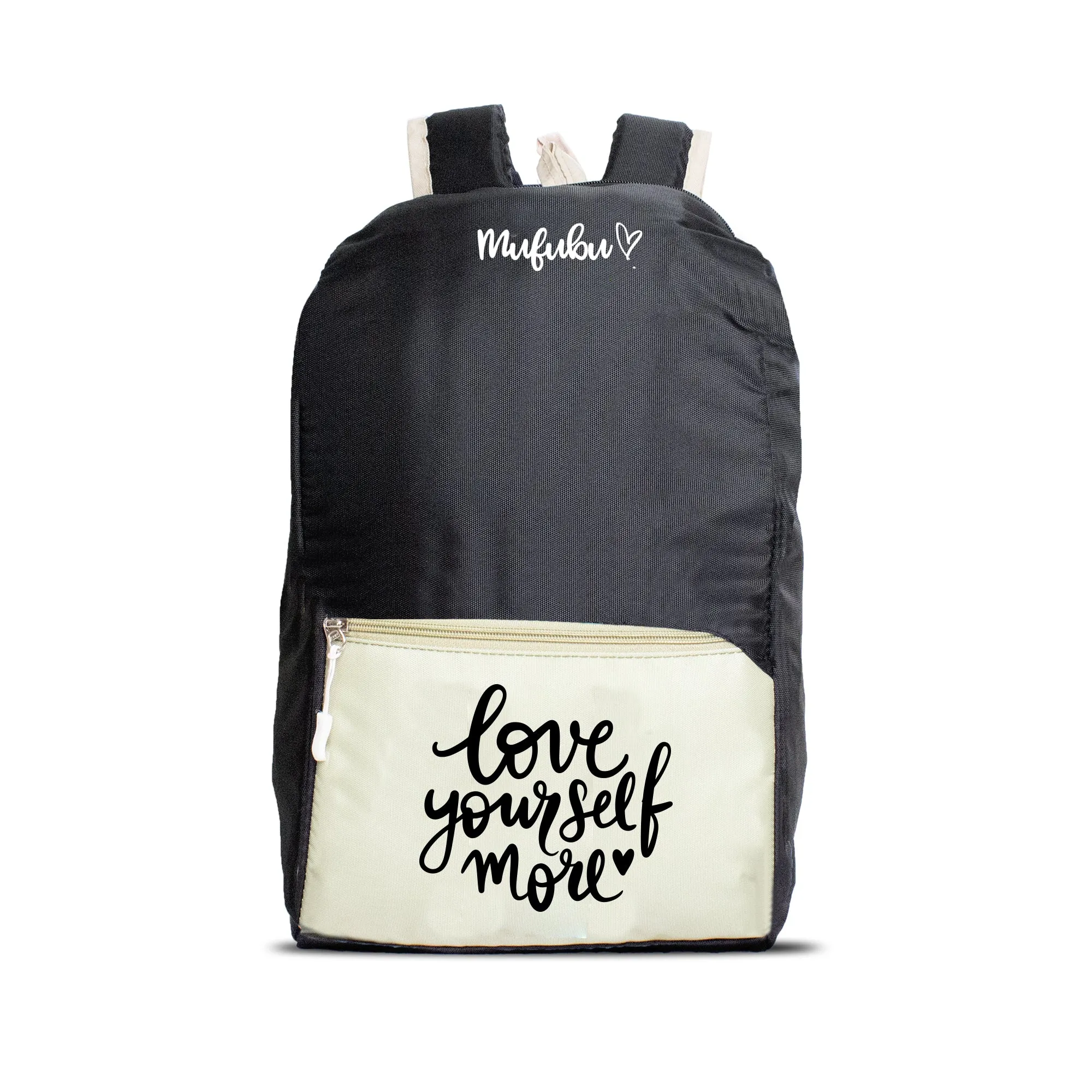 Nano Backpack 15 Ltr Love Yourself More Black   Pistachio