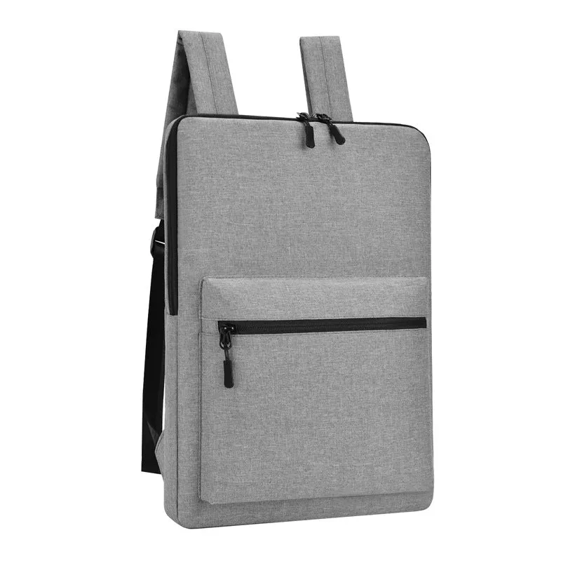 New Ultra-Thin Backpack Business Computer Nylon Men's 14-15-Inch Notebook Bag Double Back Printable Logo