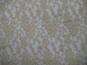NYLON FLORAL "BELLA" STRETCHED LACE KNIT<br><h6>2K-FRENCH VANIL<br>LACE11-SS</h6>