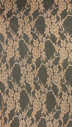 NYLON FLORAL STRETCHED LACE KNIT<br><h6>41-PEACH<br>LACE3-DT**</h6>