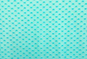 NYLON "HEART" STRETCHED LACE KNIT<br><h6>11-TURQUOISE<br>LACE14-FJ</h6>
