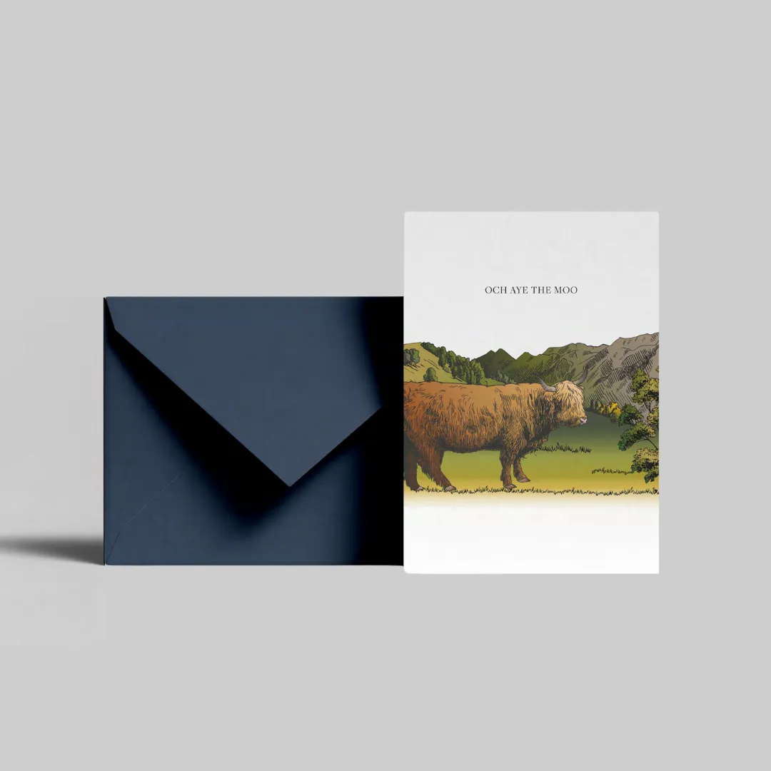 Och Aye The Moo Greeting Card